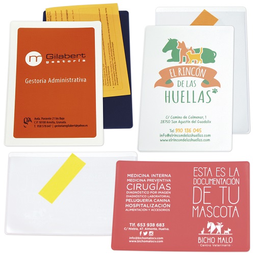 Funda portadocumentos de vinilo con bolsillo abierto
